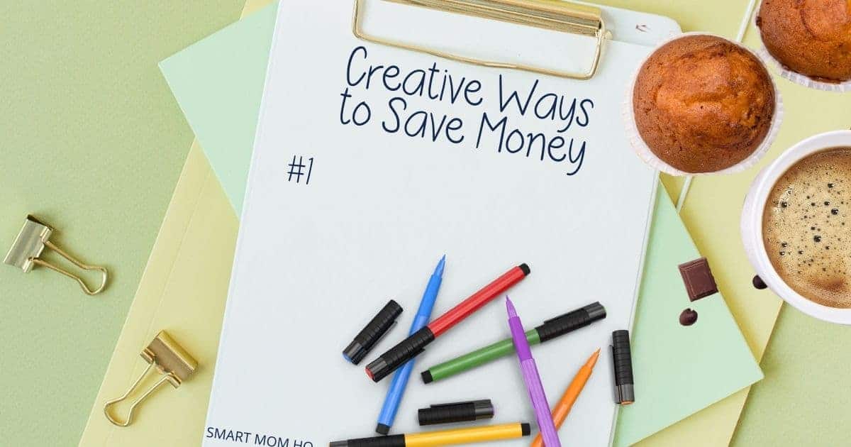 clipboard with writing creative wasy to save money