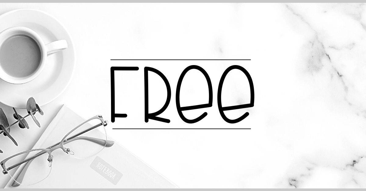 widget free desk with coffee planner and glasses